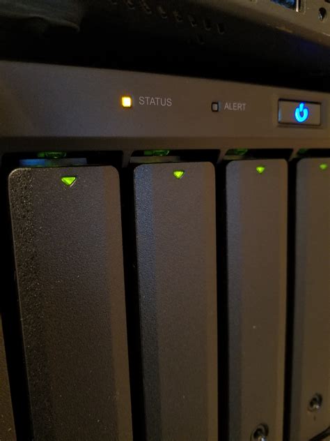 According to the documentation, the <b>orange</b> <b>flashing</b> can indicate one of a couple of problems from which only 'degraded Volume' seems viable. . Synology alert light flashing orange